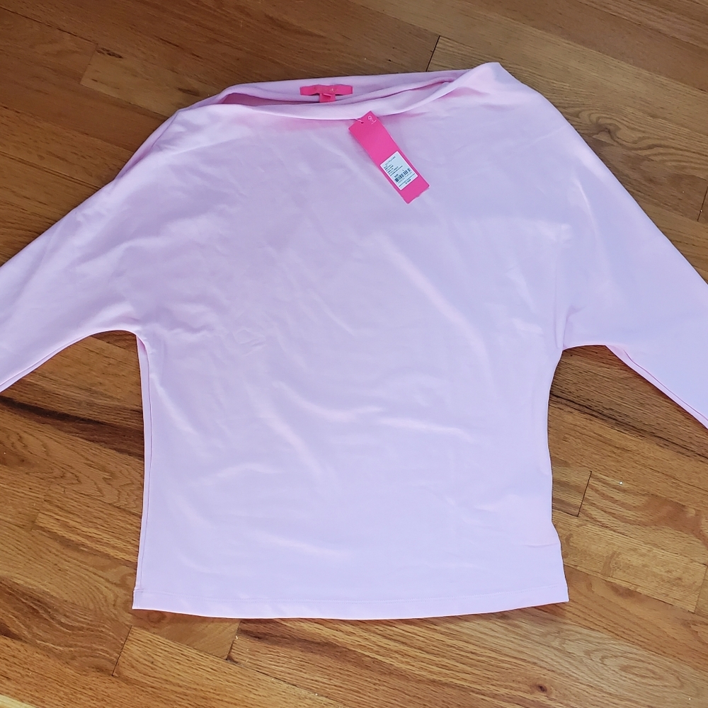 LILLY PULITZER Large Sheera Top Pink Blossom NWT